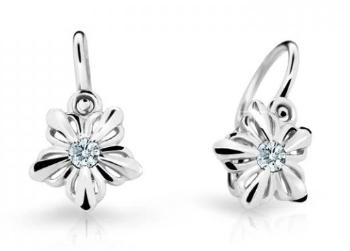 Cutie Diamonds Dětské náušnice z bílého zlata Kytičky s diamanty C2238-10-10-X-2-D