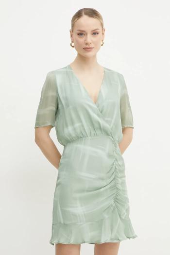 Šaty Armani Exchange zelená farba, mini, rovný strih, XW000180 AF12051