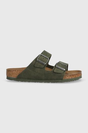 Pantofle Birkenstock Arizona pánské, zelená barva, 1024550