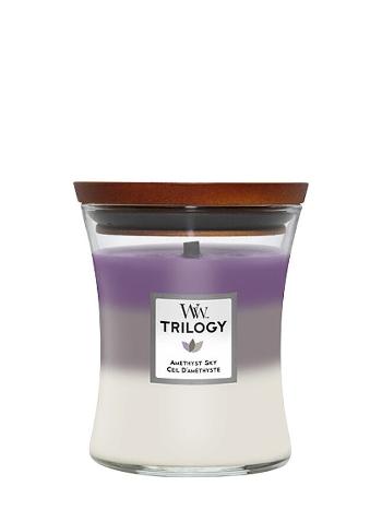 WoodWick Vonná svíčka střední Trilogy Amethyst Sky 275 g