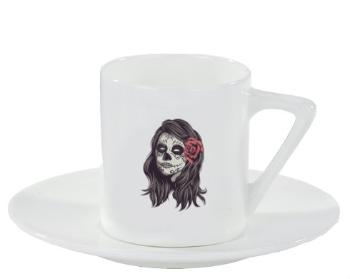 Espresso hrnek s podšálkem 100ml La Muerta