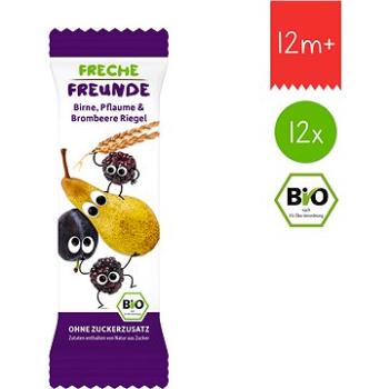 Freche Freunde BIO Ovocná tyčinka - Hruška, švestka a ostružina 12× 23 g (0745760316434)