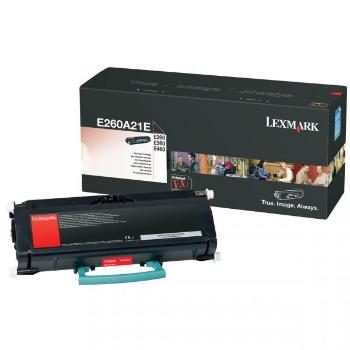 LEXMARK E260A21E - originální toner, černý, 3500 stran