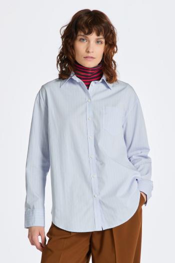 KOŠILE GANT REL STRIPED POPLIN SHIRT LIGHT BLUE