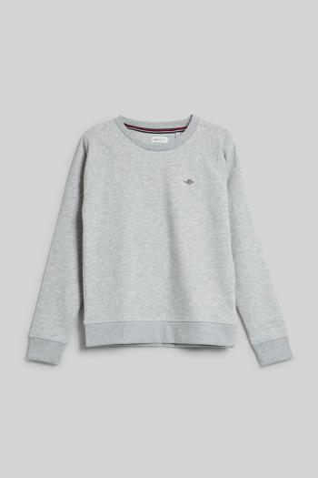 MIKINA GANT SHIELD C-NECK LIGHT GREY MELANGE