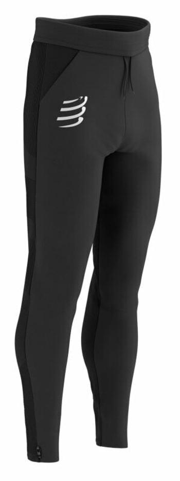 Compressport Hurricane Windproof Seamless Pants Black M Běžecké kalhoty / legíny