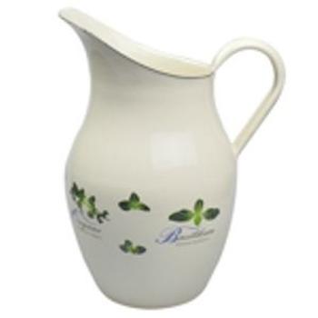 Krémový smaltovaný džbán s bylinkami Herbs - 20*26cm - 2.5L 104.3