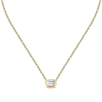 Trussardi Elegantní pozlacený náhrdelník se zirkonem T-Design TJAXA20