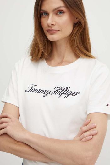 Bavlněné tričko Tommy Hilfiger bílá barva, WW0WW43459