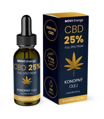 MOVit Energy CBD 25% Full Spectrum konopný olej 10 ml