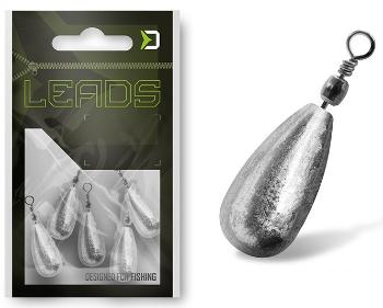Delphin záťaž leads hruška s obratlíkom - 30 g 5 ks