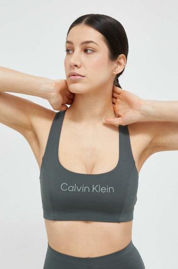 Sportovní podprsenka Calvin Klein Performance Essentials zelená barva