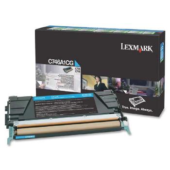 LEXMARK C746 (C746A1CG) - originální toner, azurový, 7000 stran