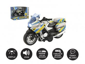 Teddies Motorka policejní 12cm kov/plast na baterie