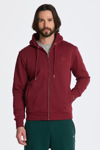 MIKINA GANT REG TONAL SHIELD FULL ZIP HOODIE PLUMPED RED