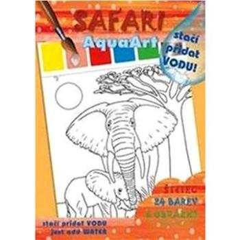 AquaArt A4 Safari omalovánka: Stačí přidat vodu! (8595038708544)