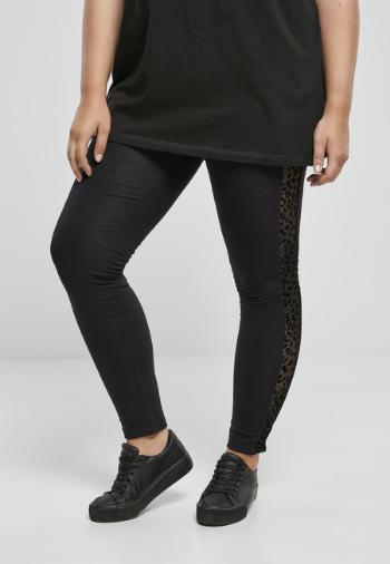 Urban Classics Ladies Flock Lace Stripe Leggings black - L