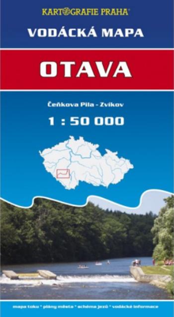 Vodácká mapa - Otava/Čeňkova pila - Zvíkov/1:50 tis.