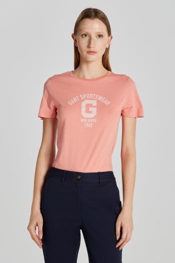 TRIČKO GANT REG LOGO SS T-SHIRT PEACHY PINK