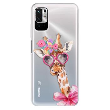 Odolné silikonové pouzdro iSaprio - Lady Giraffe - Xiaomi Redmi Note 10 5G