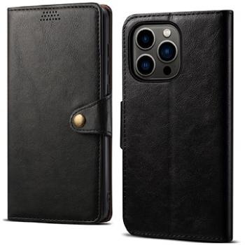 Lenuo Leather flipové pouzdro pro iPhone 14 Pro, černá (348347)