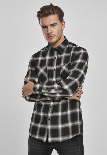 Urban Classics Checked Flanell Shirt 6 black/white - M