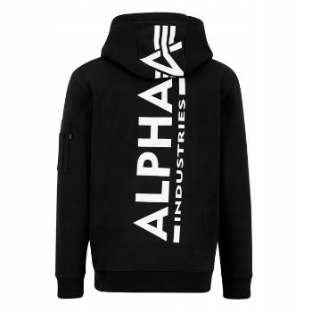 Férfi pulóver Alpha Industries Back Print Hoody Black