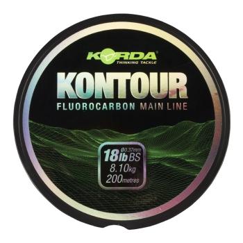 Korda vlasec kontour fluorocarbon 200 m čirý-průměr 0,37 mm / nosnost 8,1 kg