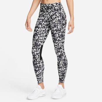 Nike Fast-Women's Mid-Rise Printed Full-Length Training Leggings with Pockets S