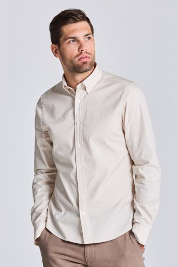 KOŠILE GANT D2. SLIM SMALL PAISLEY OXF SHIRT DRY SAND