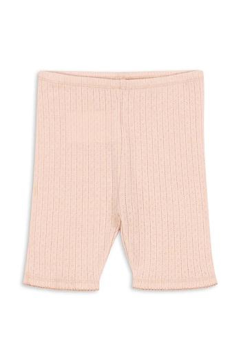 Legíny Konges Sløjd MINNIE SHORT LEGGING GOTS ružová farba, KS103149