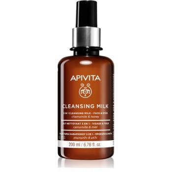 Apivita Cleansing Milk Face & Eyes čisticí mléko 3 v 1 na obličej a oči 200 ml