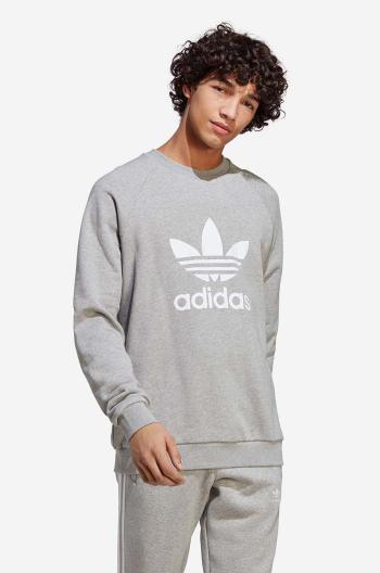 Bavlněná mikina adidas Originals pánská, šedá barva, vzorovaná, IA4857-grey