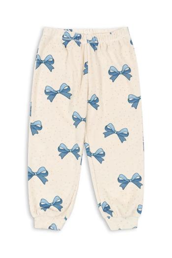 Detské tepláky Konges Sløjd ITTY SWEAT PANTS GOTS béžová farba, vzorované, KS102599