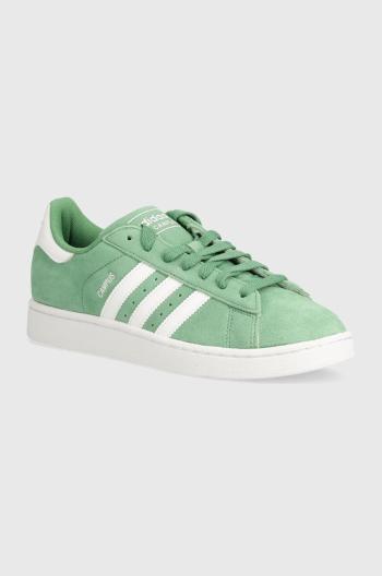 Semišové sneakers boty adidas Originals Campus 2 zelená barva, IE9069