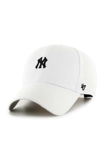 Kšiltovka 47 brand MLB New York Yankees bílá barva, s aplikací, B-BRMPS17WBP-WHA