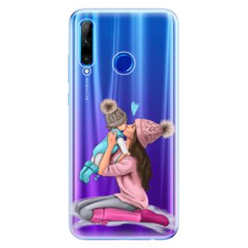 Odolné silikonové pouzdro iSaprio - Kissing Mom - Brunette and Boy - Huawei Honor 20 Lite