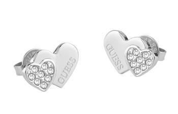 Guess Půvabné ocelové náušnice s krystaly Studs Party JUBE02174JWRHT/U