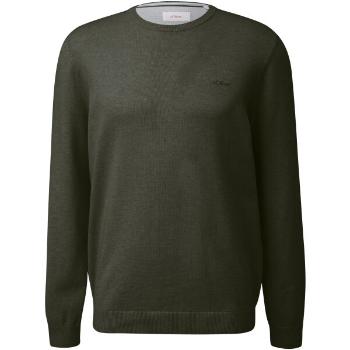 s.Oliver RLBS KNITTED PULLOVER NOOS Pánský svetr, khaki, velikost