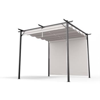Blumfeldt Pantheon Wall Pergola, nástěnná pergola, 3 x 3 m, práškově lakovaná ocel, odolná vůči povětrnostním vlivům