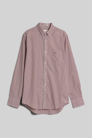 KOŠILE GANT REG POPLIN STRIPE SHIRT SYRUP BROWN