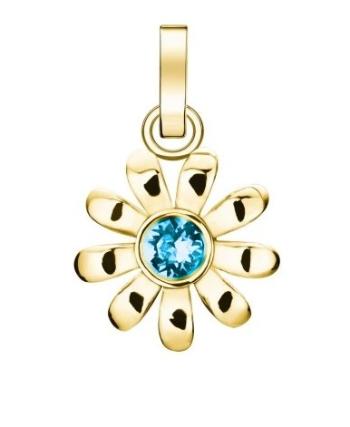 Rosefield Půvabný pozlacený přívěsek Kytička The Pendant PE-Gold-Daisy Crystal