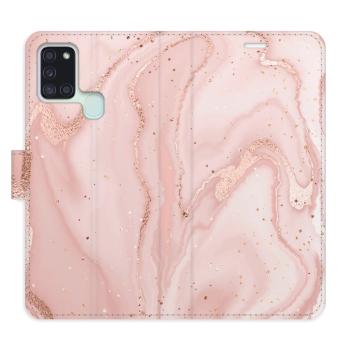 Flipové pouzdro iSaprio - RoseGold Marble - Samsung Galaxy A21s