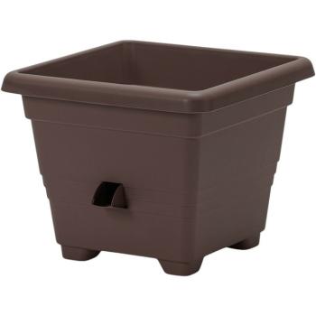 Plastia Ghiveci flori cu auto-udare Bergamot maro, 30 x 30 cm, maro închis, 30 x 30 cm