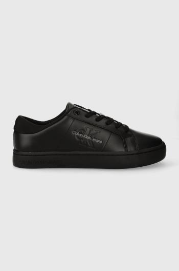 Kožené sneakers boty Calvin Klein Jeans CLASSIC CUPSOLE LOW ML LTH černá barva, YM0YM00864