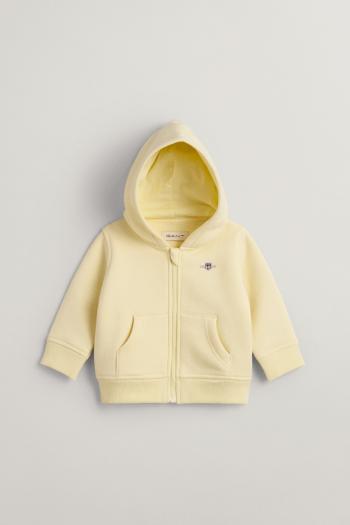 MIKINA GANT SHIELD ZIP HOODIE VANILLA YELLOW