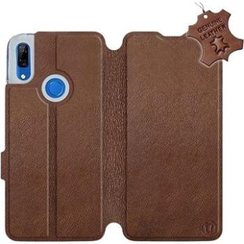 Flip pouzdro na mobil Huawei P Smart Z - Hnědé - kožené -  Brown Leather (5903226940783)