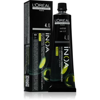 L’Oréal Professionnel Inoa permanentní barva na vlasy bez amoniaku odstín 4.0 60 ml