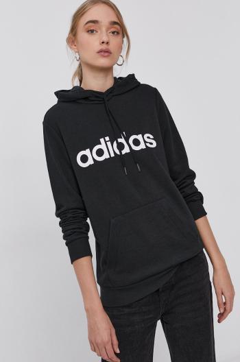 Mikina adidas GL0635 dámská, černá barva, s potiskem