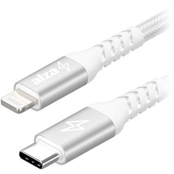 AlzaPower AluCore USB-C to Lightning MFi 3m stříbrný (APW-CBMFI9403S)